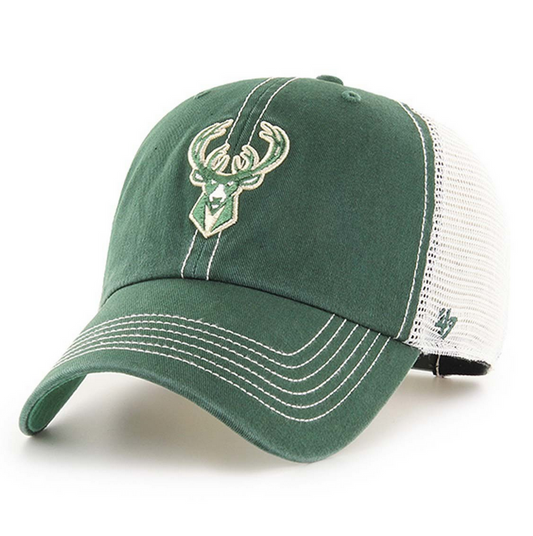 Milwaukee Bucks '47 Brand Green Trawler Clean Up Adjustable Trucker Dad Hat