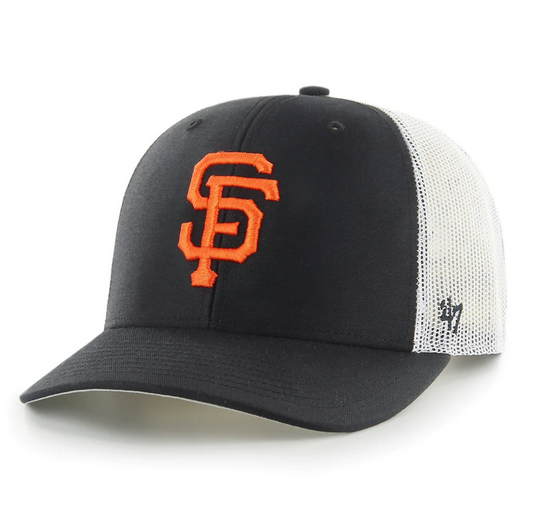 San Francisco Giants '47 Brand Black Trucker Adjustable Hat