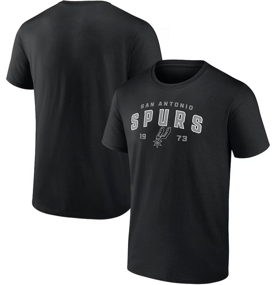 San Antonio Spurs Fanatics Black Rebel Logo T-Shirt