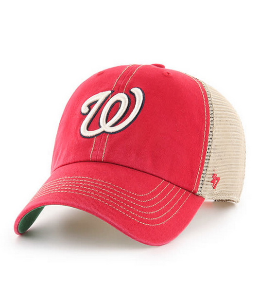Washington Nationals '47 Brand Red Trawler Clean Up Adjustable Trucker Dad Hat
