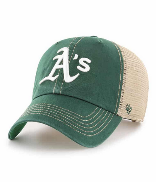 Oakland Athletics '47 Brand Green Trawler Clean Up Adjustable Trucker Dad Hat