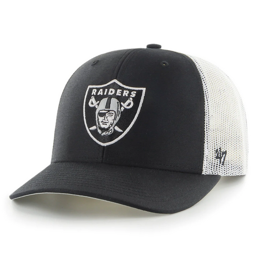 Las Vegas Raiders '47 Brand Black Trucker Adjustable Hat