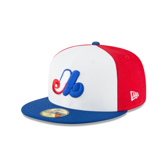 Montreal Expos New Era Tri-Color 59Fifty Cooperstown Collection Fitted Hat