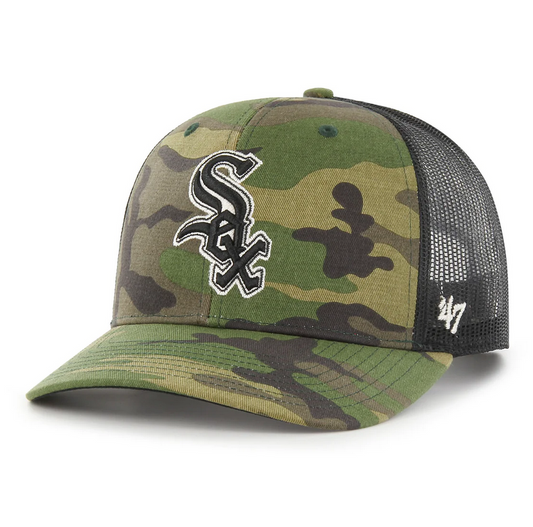 Chicago White Sox '47 Brand Camo Trucker Adjustable Hat