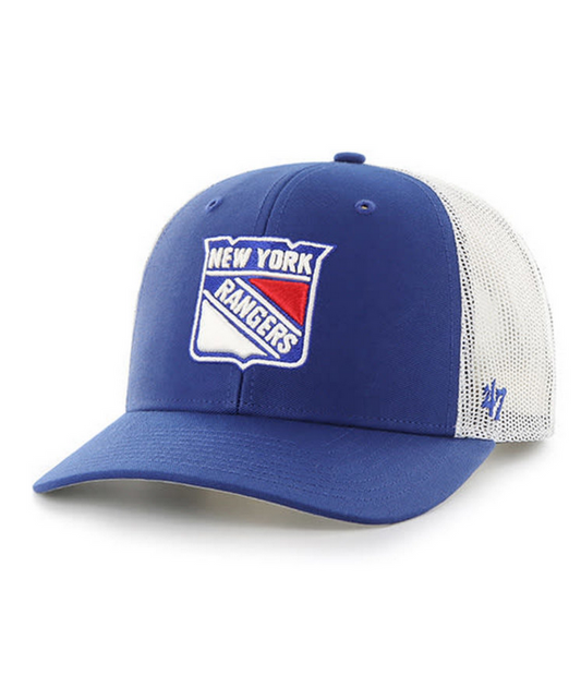 New York Rangers '47 Brand Blue Trucker Snapback Adjustable Hat