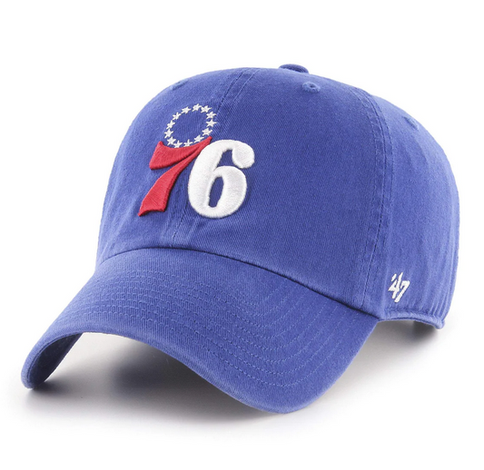 Philadelphia 76ers '47 Brand Blue Clean Up Adjustable Dad Hat
