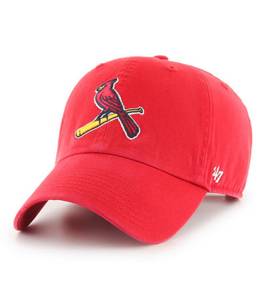 Youth St. Louis Cardinals '47 Brand Red Clean Up Adjustable Hat