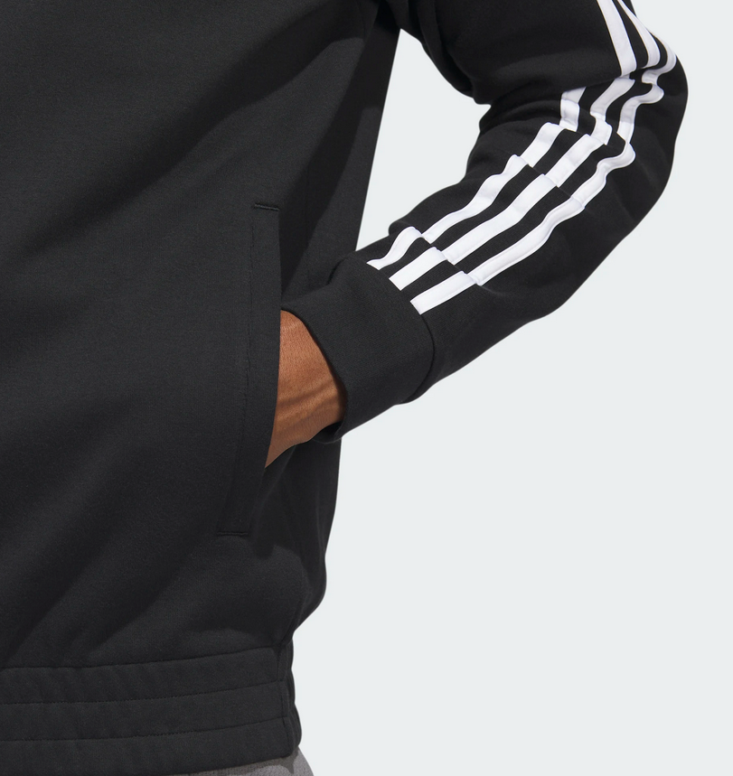 Adidas Black Performance Full Zip Mid Weight Track Jacket