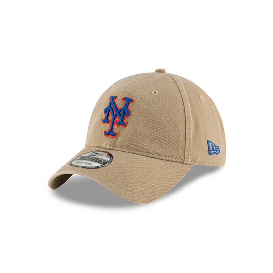 New York Mets New Era Khaki Core Classic 9Twenty Adjustable Dad Hat