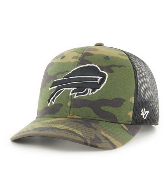 Buffalo Bills '47 Brand Camo Trucker Adjustable Backstrap Hat