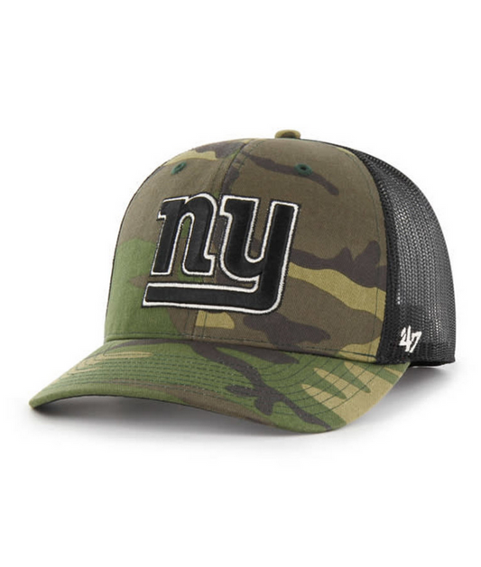 New York Giants '47 Brand Camo Trucker Adjustable Backstrap Hat
