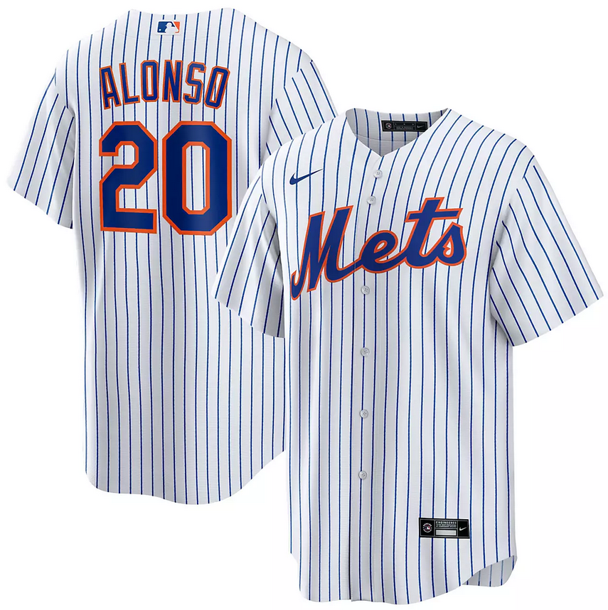 New York Mets Pete Alonso Nike White Authentic Replica Player Jersey