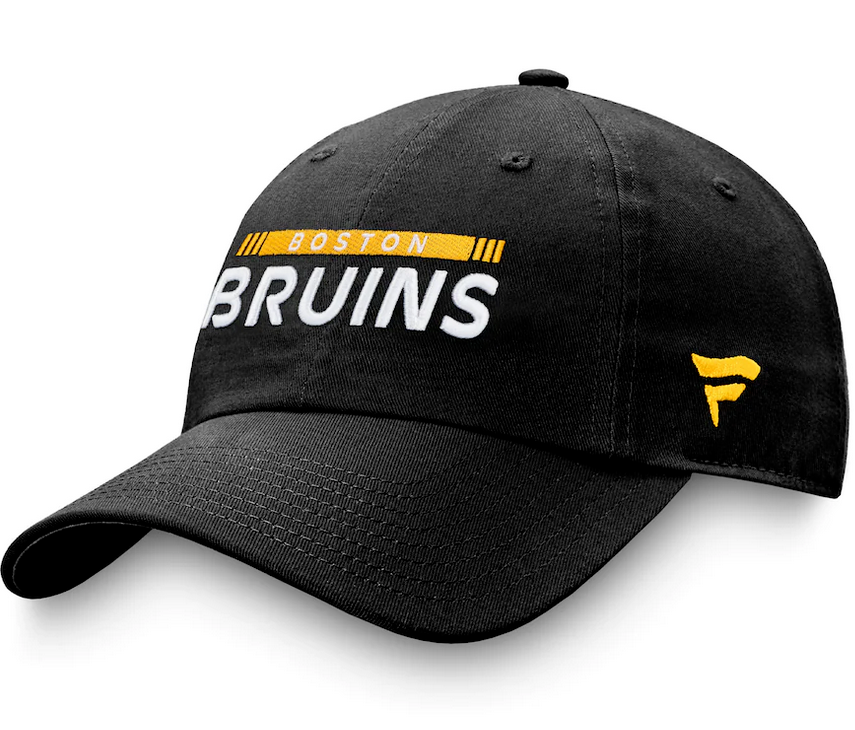 Boston Bruins Fanatics Brand Black Authentic Pro Rink Adjustable Dad Hat