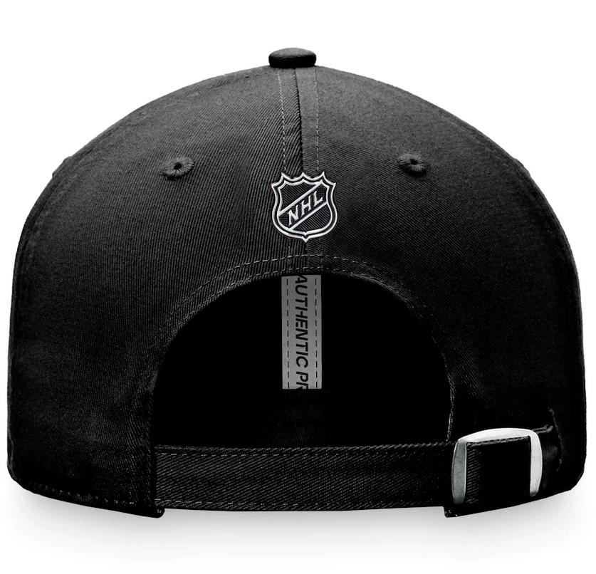Pittsburgh Penguins Fanatics Brand Black Authentic Pro Rink Adjustable Dad Hat
