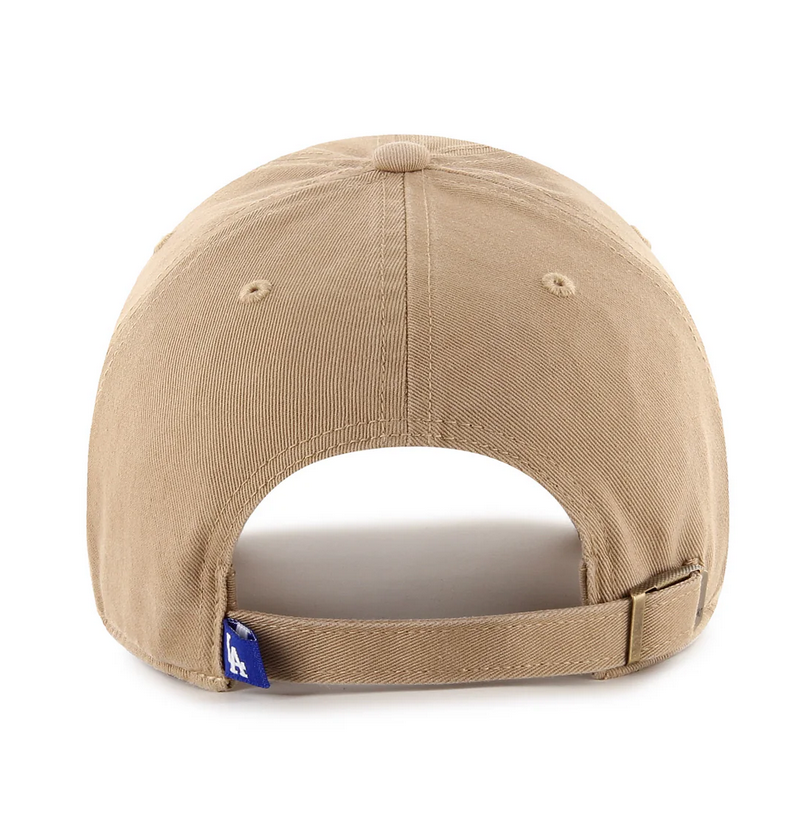 Los Angeles Dodgers '47 Brand Khaki Clean Up Adjustable Dad Hat