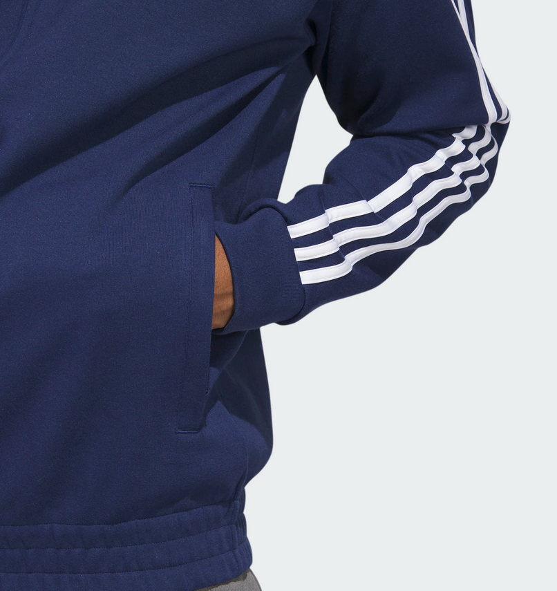 Adidas Navy Blue Performance Full Zip Mid Weight Track Jacket