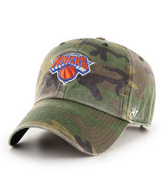 New York Knicks '47 Brand Camo Clean Up Adjustable Dad Hat
