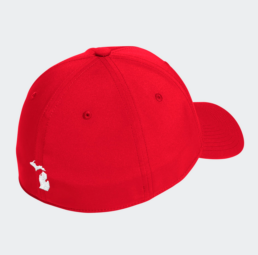 Detroit Red Wings Adidas Red Performance Flex Fit Hat