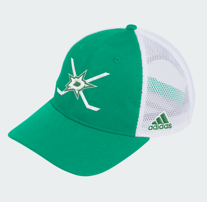 Dallas Stars Adidas Green Slouch Adjustable Trucker Dad Hat