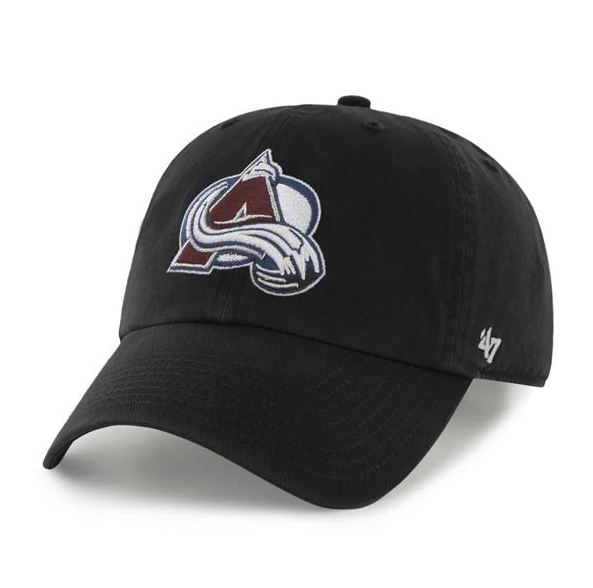 Colorado Avalanche '47 Brand Black Clean Up Adjustable Dad Hat