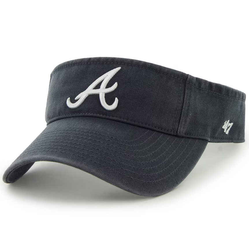 Atlanta Braves '47 Brand Navy Blue Clean Up Visor Adjustable Dad Hat