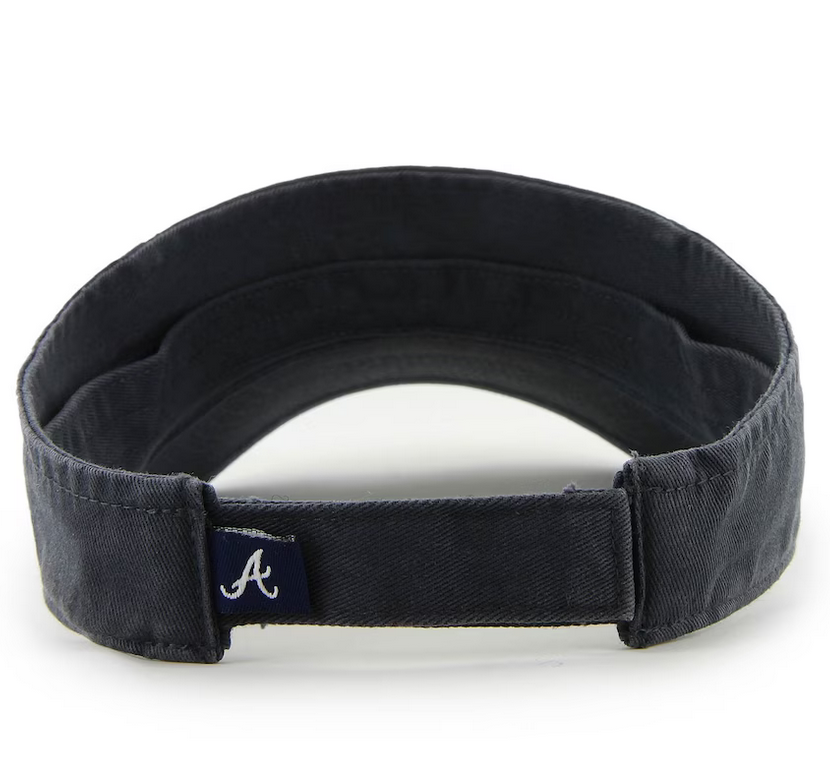 Atlanta Braves '47 Brand Navy Blue Clean Up Visor Adjustable Dad Hat