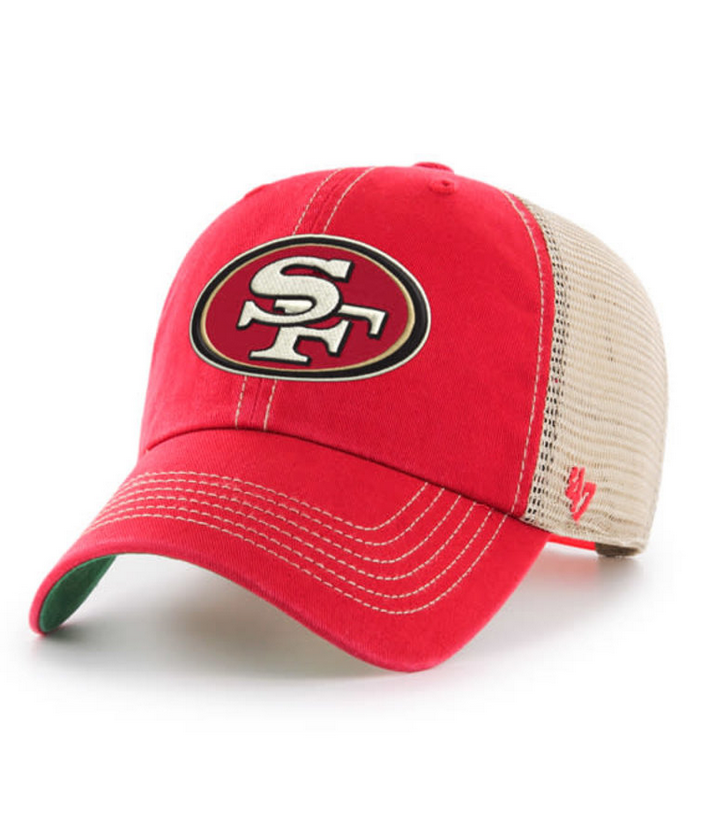 San Francisco 49ers '47 Brand Red Trawler Clean Up Adjustable Trucker Dad Hat