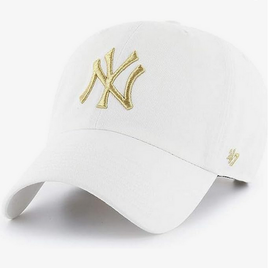 New York Yankees '47 Brand White Clean Up Adjustable Dad Hat