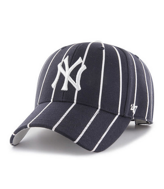 New York Yankees '47 Brand Navy Blue Birdcage Pinstripes MVP Hat