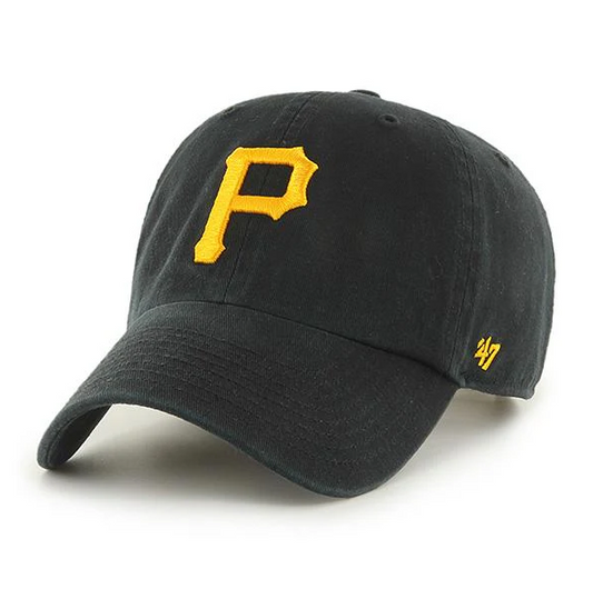 Pittsburgh Pirates '47 Brand Black Clean Up Adjustable Dad Hat