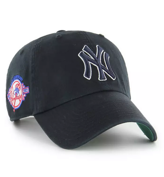 New York Yankees '47 Brand Black Cooperstown Double Clean Up Adjustable Dad Hat