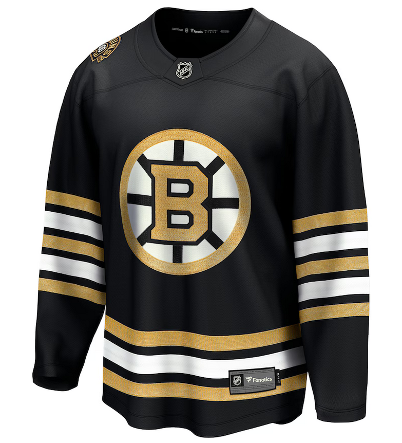 Boston Bruins Charlie McAvoy Fanatics Black 100th Anniversary Breakaway Jersey