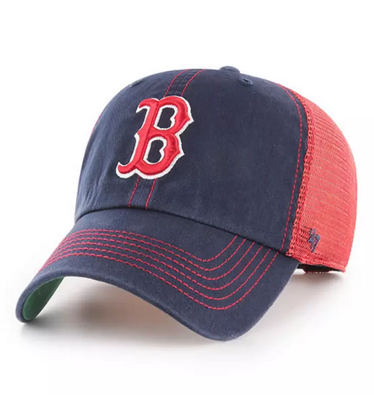 Boston Red Sox '47 Brand Navy Trawler Clean Up Adjustable Trucker Dad Hat