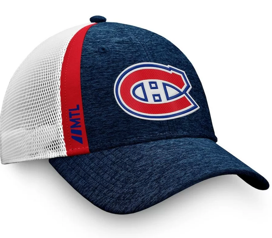 Montreal Canadiens Fanatics Navy Blue Adjustable Snapback Mesh Trucker Hat