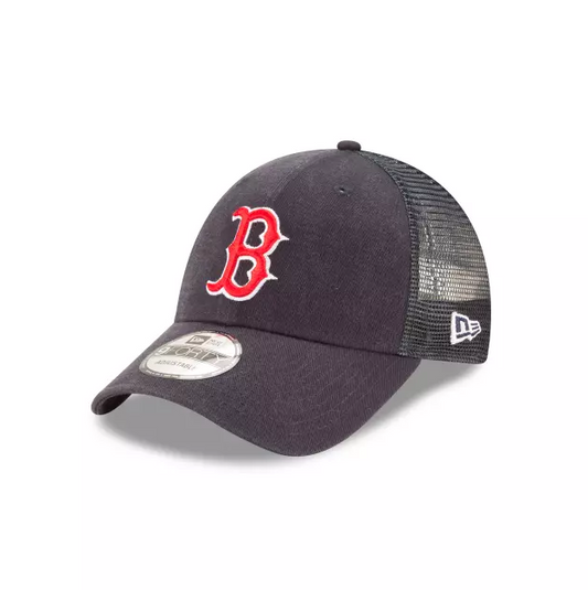 Boston Red Sox New Era Blue 9Forty Adjustable Trucker 940 Hat