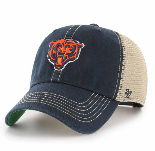 Chicago Bears '47 Brand Navy Blue Trawler Clean Up Adjustable Trucker Dad Hat