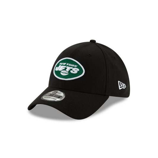 New York Jets New Era Black Team Classic 39Thirty Flex Fit Hat