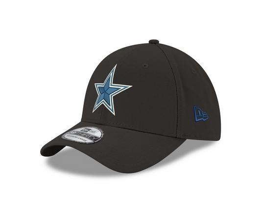 Dallas Cowboys New Era Black Team Classic 39Thirty Flex Fit Hat