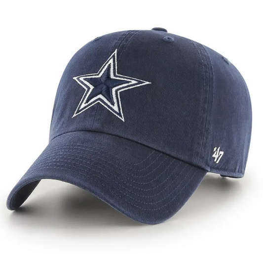 Dallas Cowboys '47 Brand Navy Blue Clean Up Adjustable Dad Hat