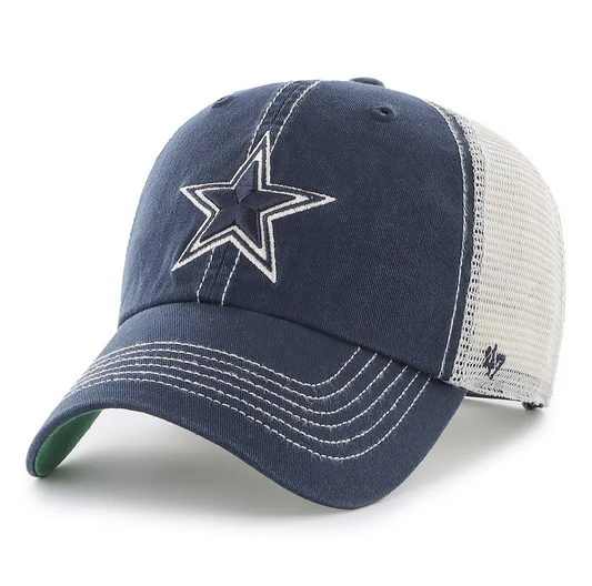 Dallas Cowboys '47 Brand Navy Blue Trawler Clean Up Adjustable Trucker Dad Hat