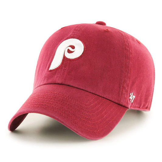Philadelphia Phillies '47 Brand Red Cooperstown Clean Up Adjustable Dad Hat
