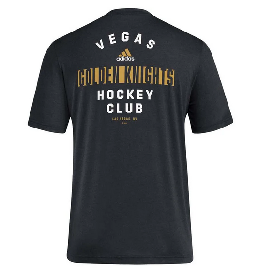 Vegas Golden Knights Adidas Black Hockey Club Triblend T-Shirt