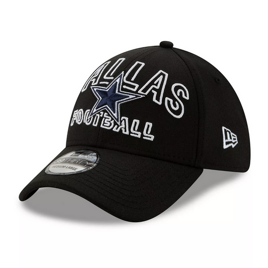 Youth Dallas Cowboys New Era Black NFL20 Jr. Draft Team Classic Flex Fit Hat