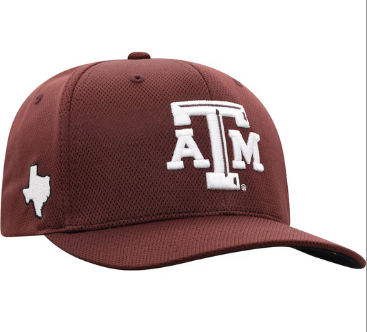 Texas A&M Aggies Top Of The World Maroon Victory Reflex Stretch Fit Hat