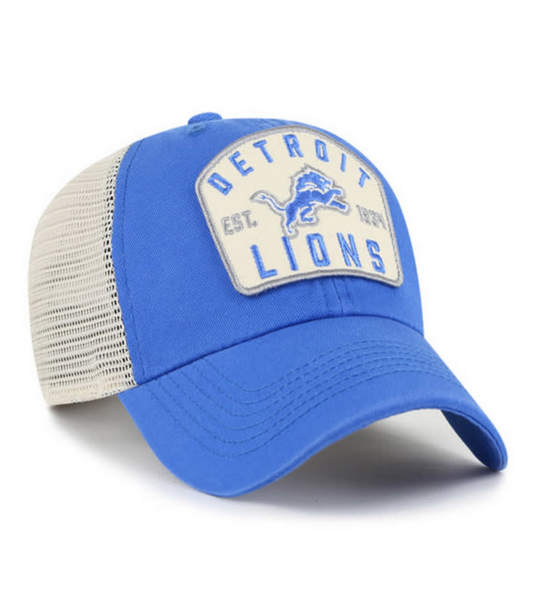 Detroit Lions '47 Brand Blue McCall Clean Up Adjustable Trucker Dad Hat