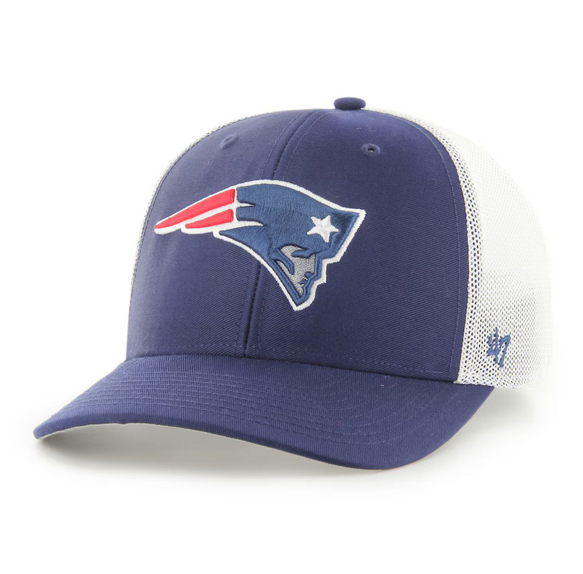 New England Patriots '47 Brand Navy Blue Trophy Trucker Flex Fit Hat