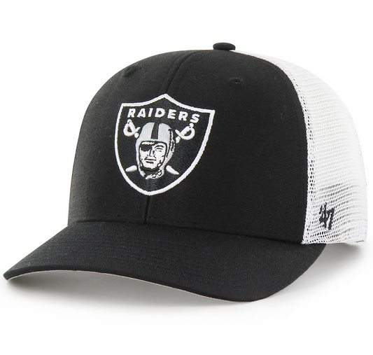 Las Vegas Raiders '47 Brand Black Trophy Trucker Flex Fit Hat