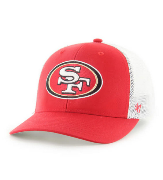 San Francisco 49ers '47 Brand Red Trophy Trucker Flex Fit Hat