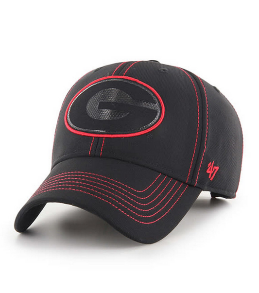 Georgia Bulldogs '47 Brand Black Battalion MVP Adjustable Hat