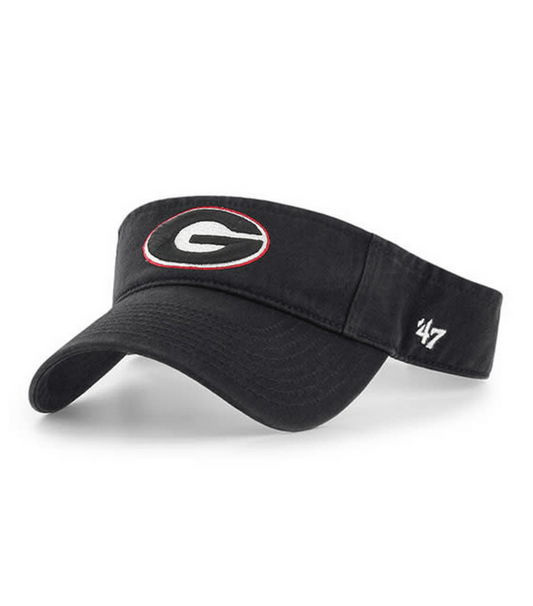 Georgia Bulldogs '47 Brand Black Clean Up Visor Adjustable Dad Hat